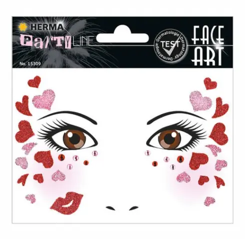 Comprar Pegatinas Face Art Love Glittery Foil 