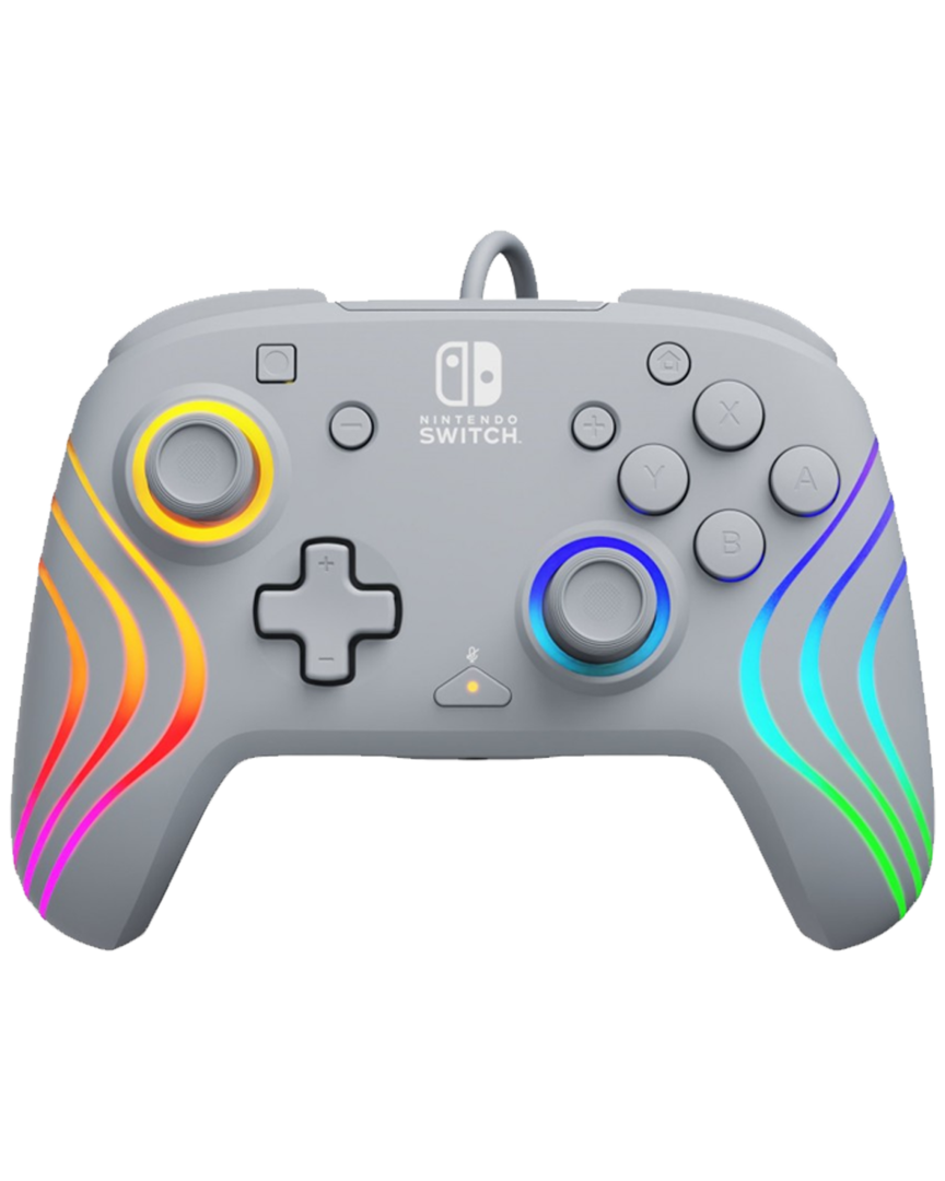 Mando afterglow wave gris con cable licenciado