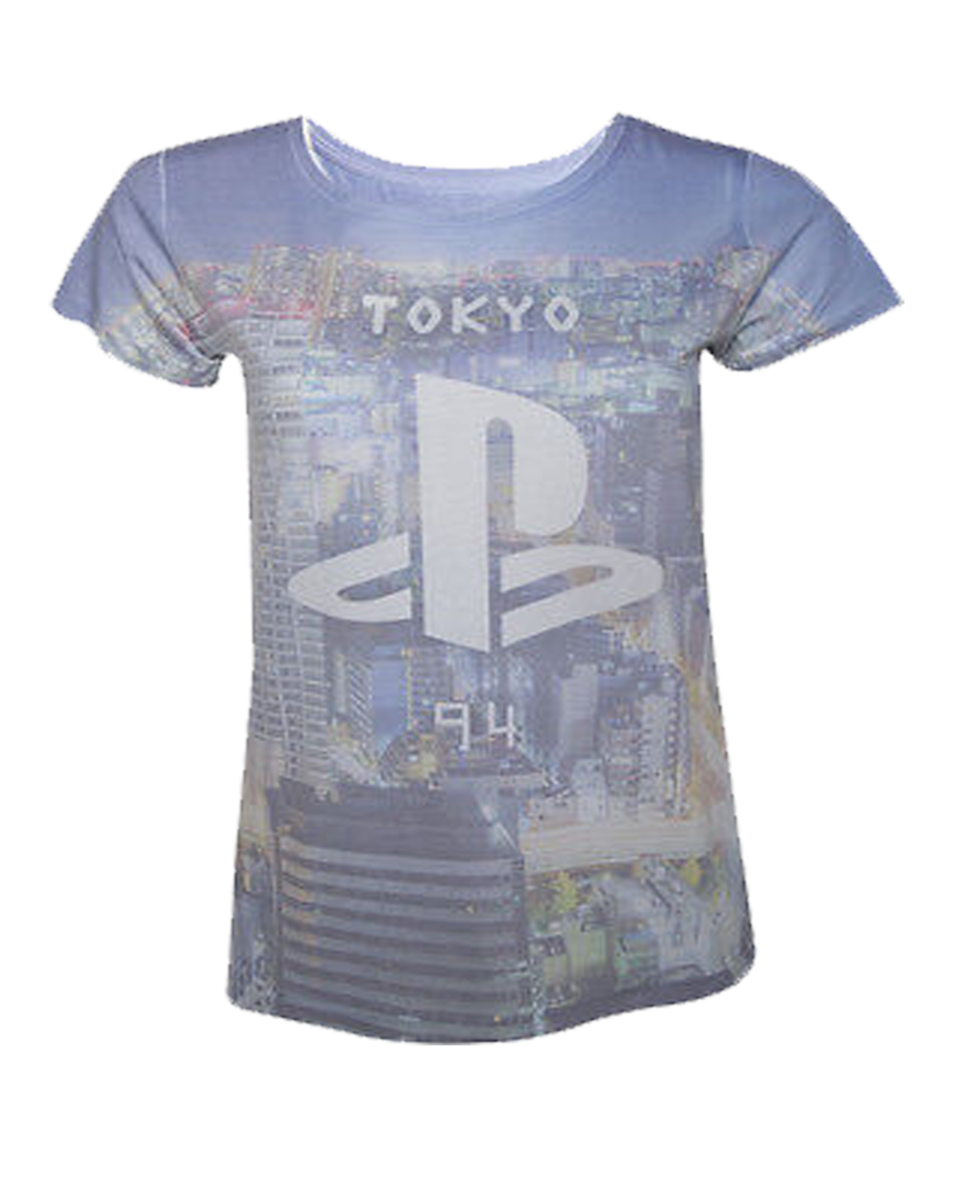 Camiseta Lila Mujer Tokyo Playstation Talla M