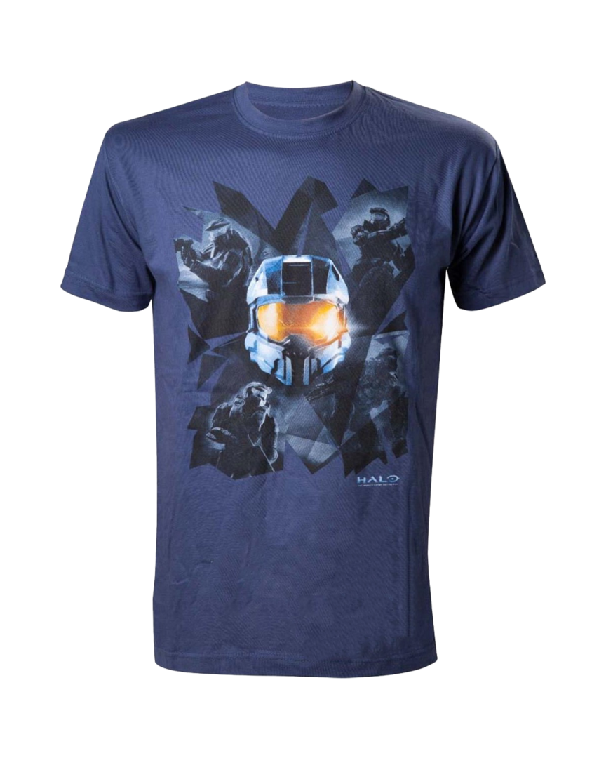 Camiseta Azul Halo Melange Chestprint Talla S