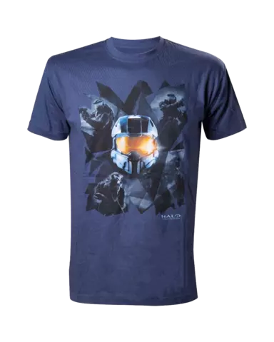 Comprar Camiseta Azul Melange Chestprint Halo Talla XL Talla XL