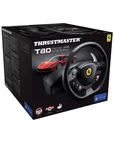 Comprar Volante Thrustmaster T80 RW Ferrari 488 GTB Oficial PlayStation PS4