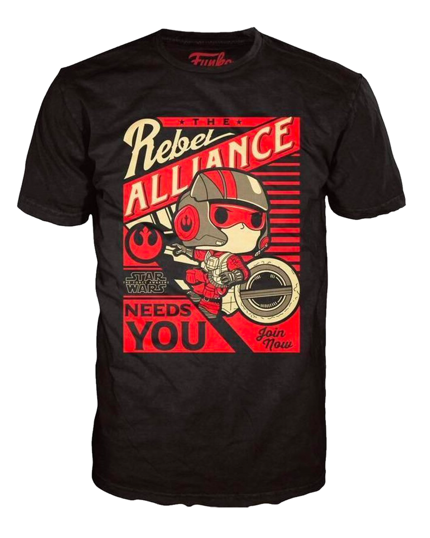 Camiseta pop! poe dameron star wars talla l