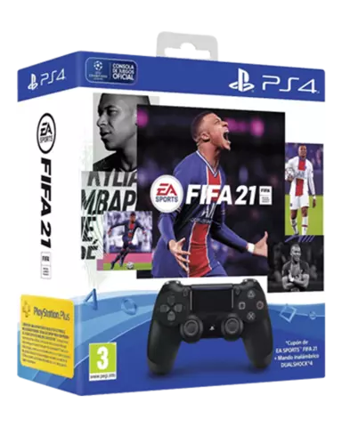 Comprar Mando DualShock 4 + FIFA 21 + PSN Plus 14 días PS4
