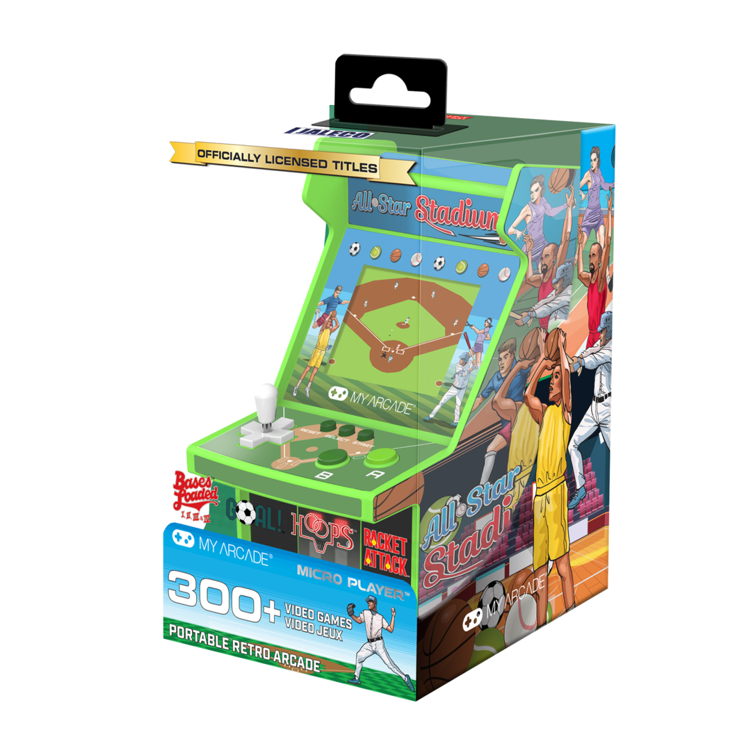Consola micro player my arcade retro arcade all-star stadium 307 juegos