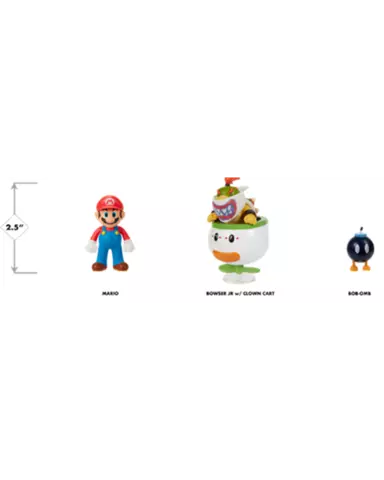 Comprar Pack 3 Figuras Jr Clown Cart Super Mario & Browser 6 cm Figuras ...