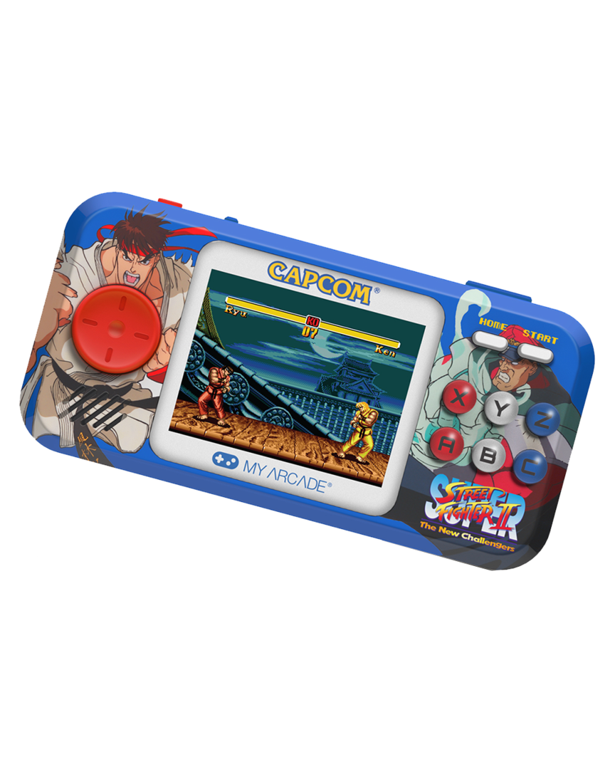 Consola retro pocket player pro gamer street fighter ii my arcade (2 juegos)