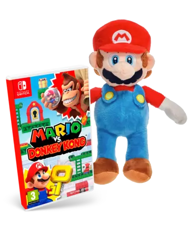 Mario Vs Donkey Kong + Peluche Super Mario 22 cm