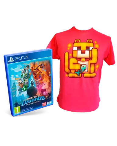 Comprar Minecraft Legends Edición Deluxe + Camiseta Rosa Lucky Ocelot Minecraft Talla XXL PS4 Pack Camiseta Talla XXL