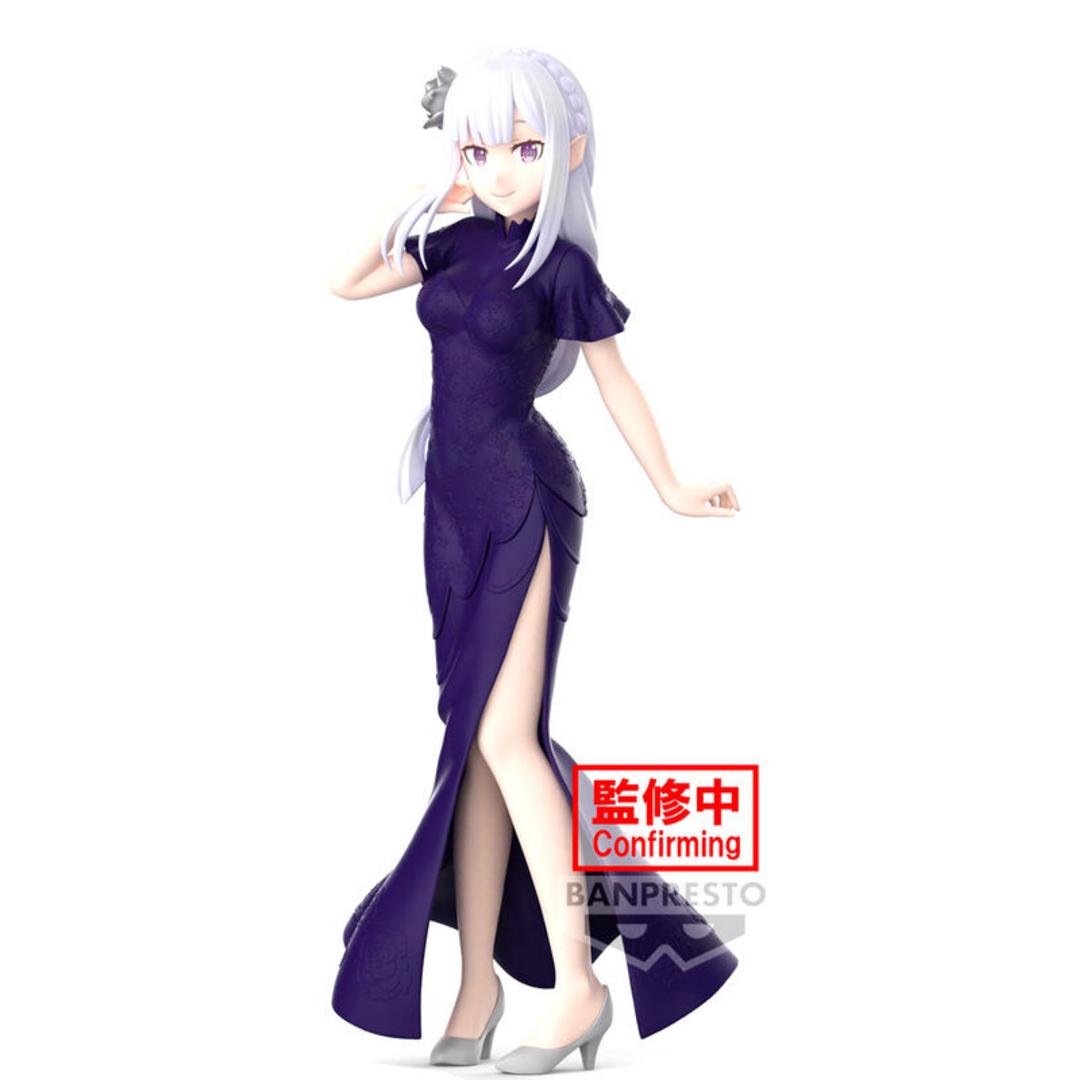 Figura emilia glitter & glamours re:zero starting life in another world 24cm