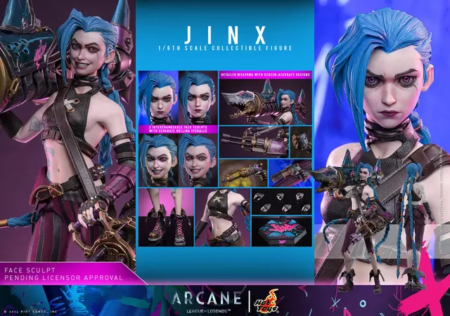 Reservar Figura Jinx Arcane League of Legends 1/6 Hot Toys Figuras Estándar