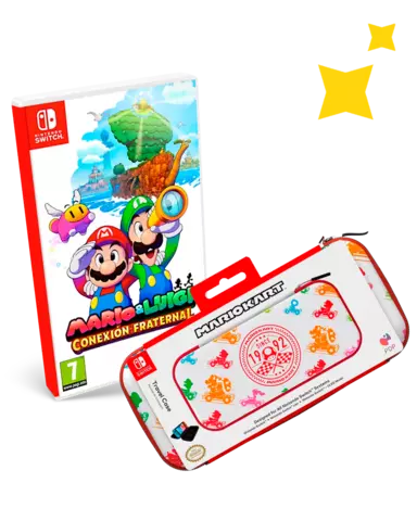 Mario & Luigi Conexion Fraternal + Funda Mario Kart Racers