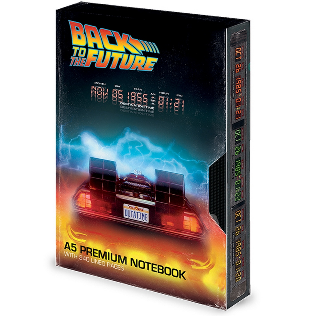 Cuaderno a5 premium regreso al futuro vhs