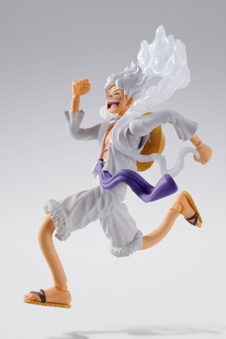Figura monkey d. luffy one piece gear 5 sh figuarts re-run tamashii nations