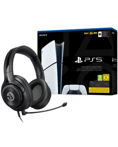 Consola PS5 Slim Edición Digital 1TB Chasis D + Auriculares Gaming LucidSound LS10P 
