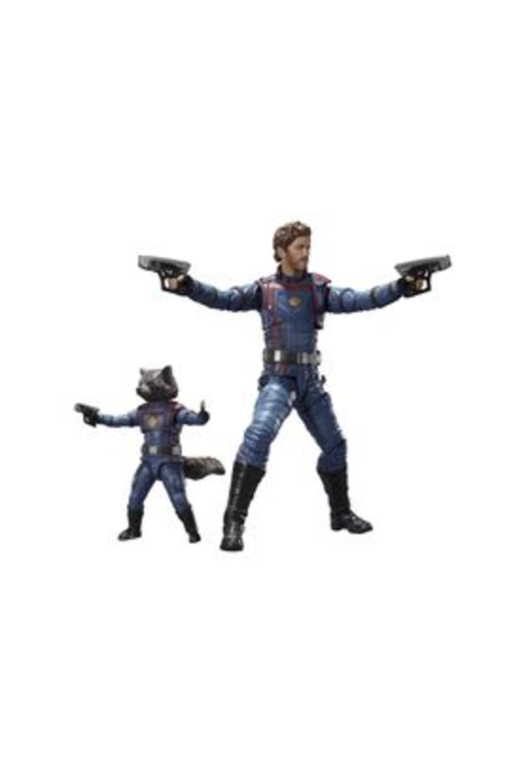 Figura star lord & rocket raccoon 2 15 & 6 cm marvel guardians of the galaxy vol. 3 sh figuarts
