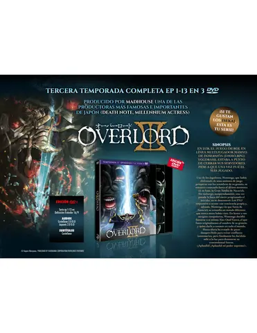 Comprar Overlord Temporada 3 Edición DVD Estándar DVD