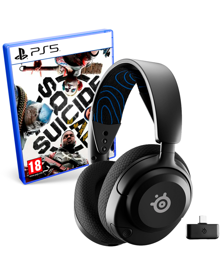 Auriculares Gaming Arctis Nova 5P Inalámbricos Steelseries + Suicide Squad: Kill the Justice League