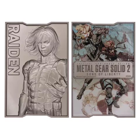 Placa Metálica Raiden Metal Gear Solid 2 Edición Limitada Fanattik