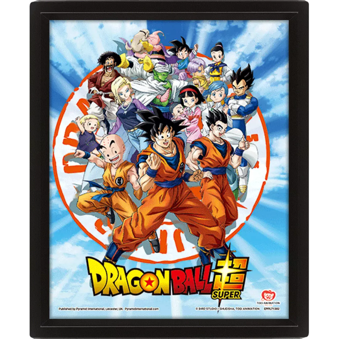 Dragon Ball Super - Póster 3D Goku & The Z Fighters
