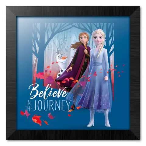 Print Enmarcado 30X30 cm Disney Frozen Believe In The Journey