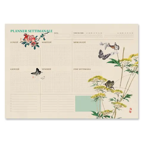 Comprar Bloc Planificador Semanal A3 Japanese Italiano 