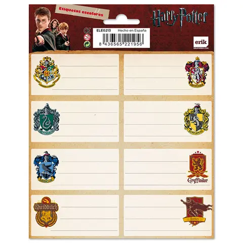 Comprar Etiquetas Adhesivas Harry Potter Escudos 
