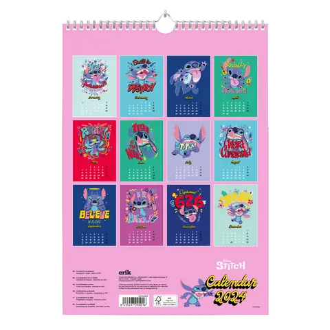Comprar Calendario A3 2024 Stitch 