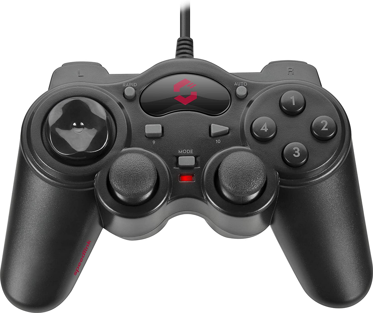 Speedlink - thunderstrike gamepad - para pc, negro