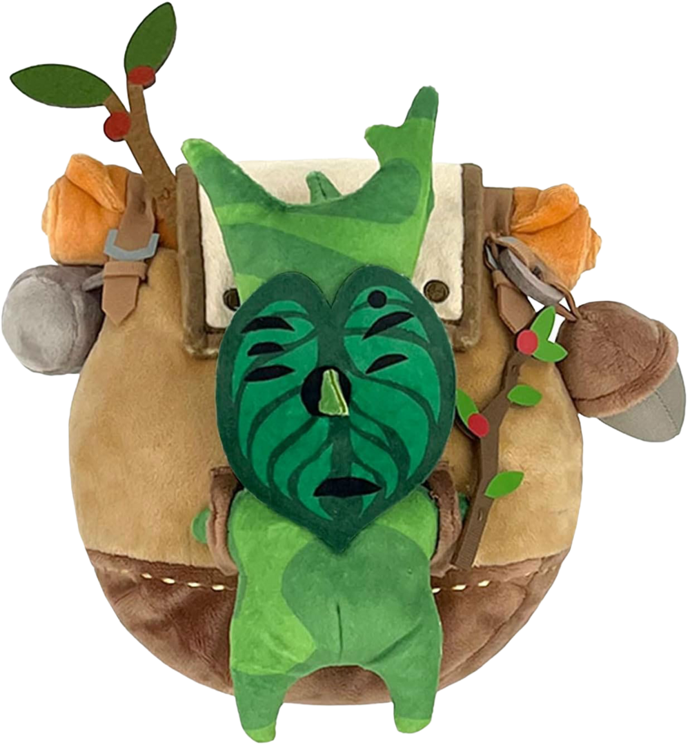 The legend of zelda: tears of the kingdom peluche zp04 korok with backpack brown 17 cm
