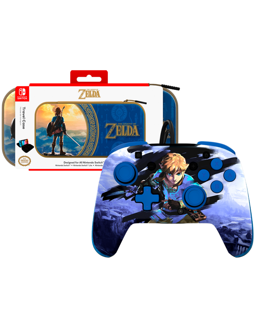 Mando Rematch Link Guerrero + Funda Hyrule Azul The Legend of Zelda