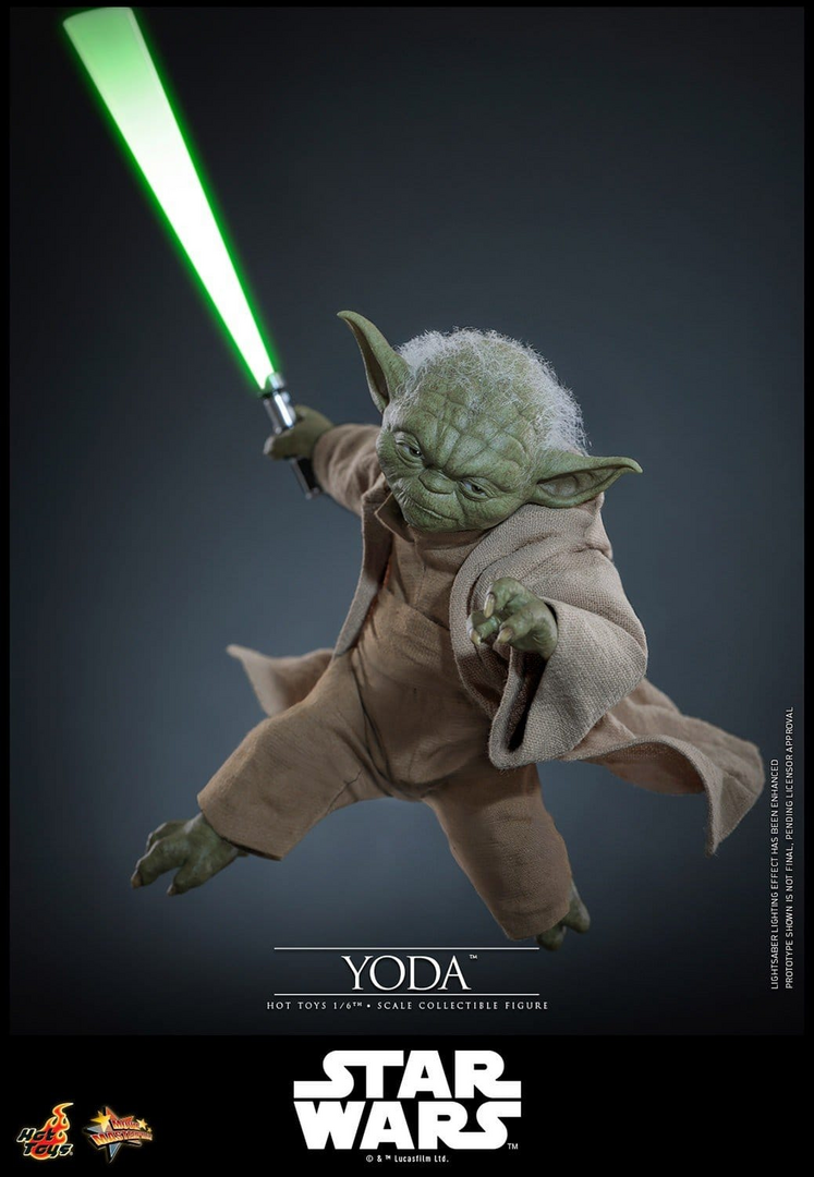Figura yoda star wars: la venganza de los sith movie masterpiece 1/6 hot toys