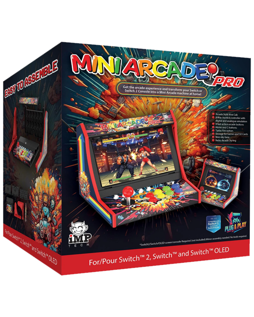 Mini arcade pro - retro arcade cabinet para nintendo switch 2