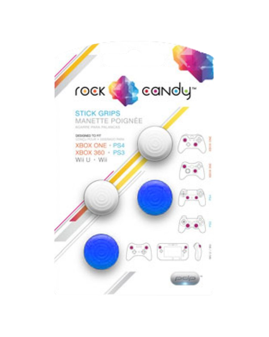 Rock candy stick grips para mandos (blanco/azul)