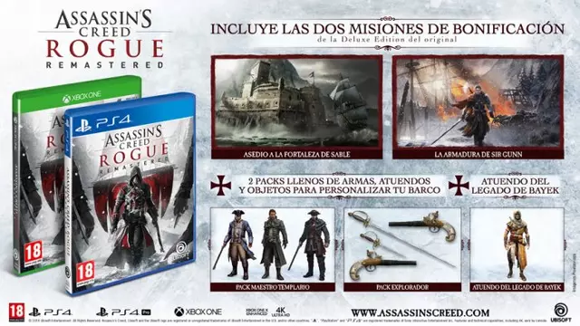 Comprar Assassin's Creed: Rogue Remastered PS4 Estándar screen 1 - 00.jpg - 00.jpg