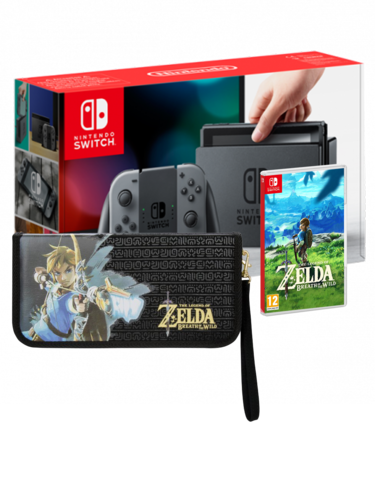 Consola Nintendo Switch v1 c/ jogo Legend of Zelda: Breath of the