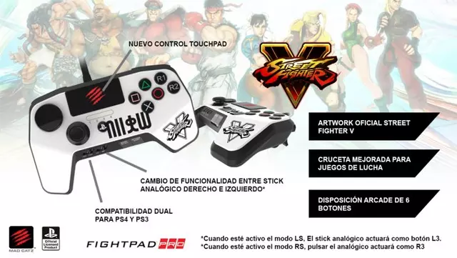 Comprar Street Fighter V Fightpad Pro Blanco Ryu PS4 - 00.jpg