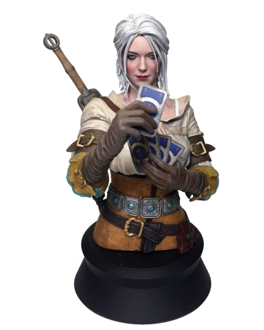 Busto Ciri Playing Gwent The Witcher 3