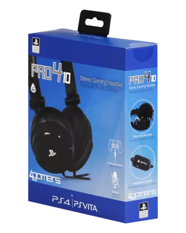 Comprar Auriculares Gaming Stereo PRO 4-10 Negro - PS4, Auriculares - Accesorios - Accesorios