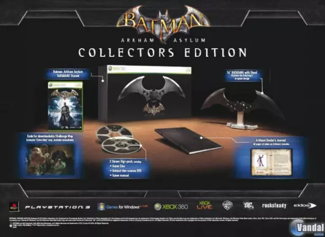 Comprar Batman: Arkham Asylum Edición Coleccionista Xbox 360 - Videojuegos - Videojuegos