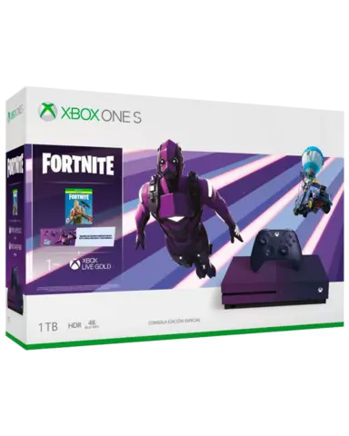 Comprar Xbox One S 1TB Morada Fortnite: Battle Royale Xbox One Limitada