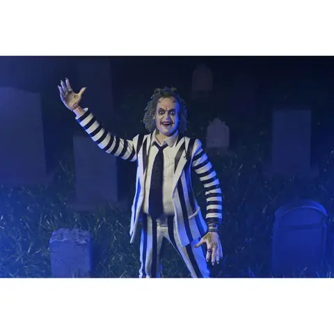 Reservar Figura Beetlejuice Traje Roto Blanco y Negro NECA Figuras de Videojuegos Estándar