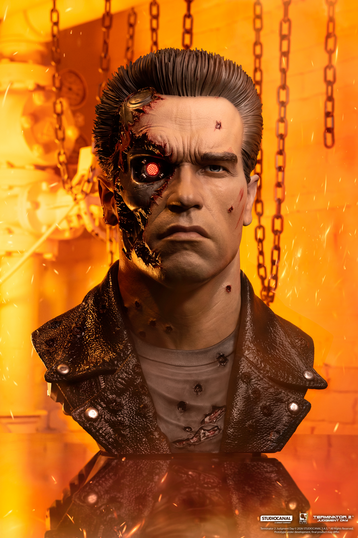 Busto t-800 modelo 101 terminator 2 battle damaged ver. 1/1 scale art pure arts