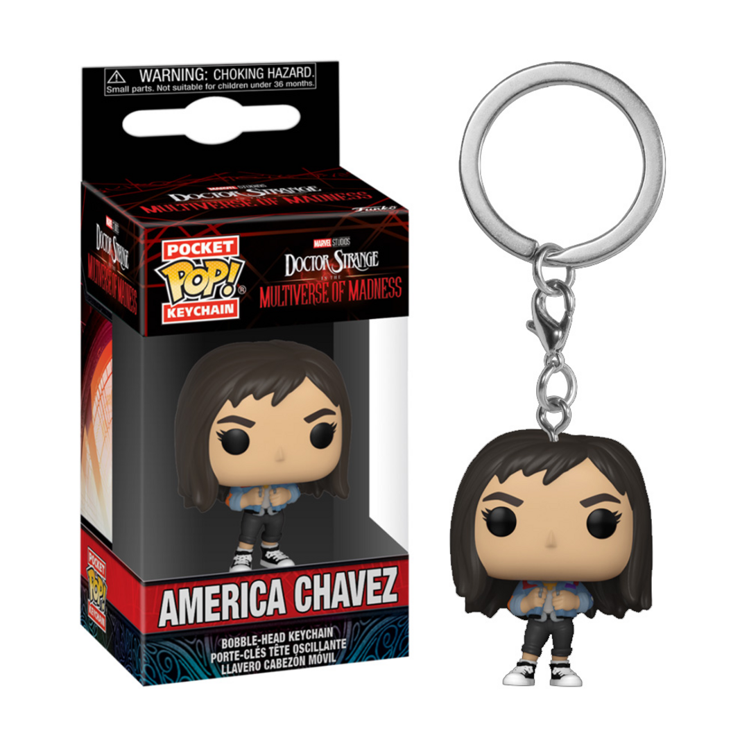Doctor strange en el multiverso de la locura - pop keychain america chavez