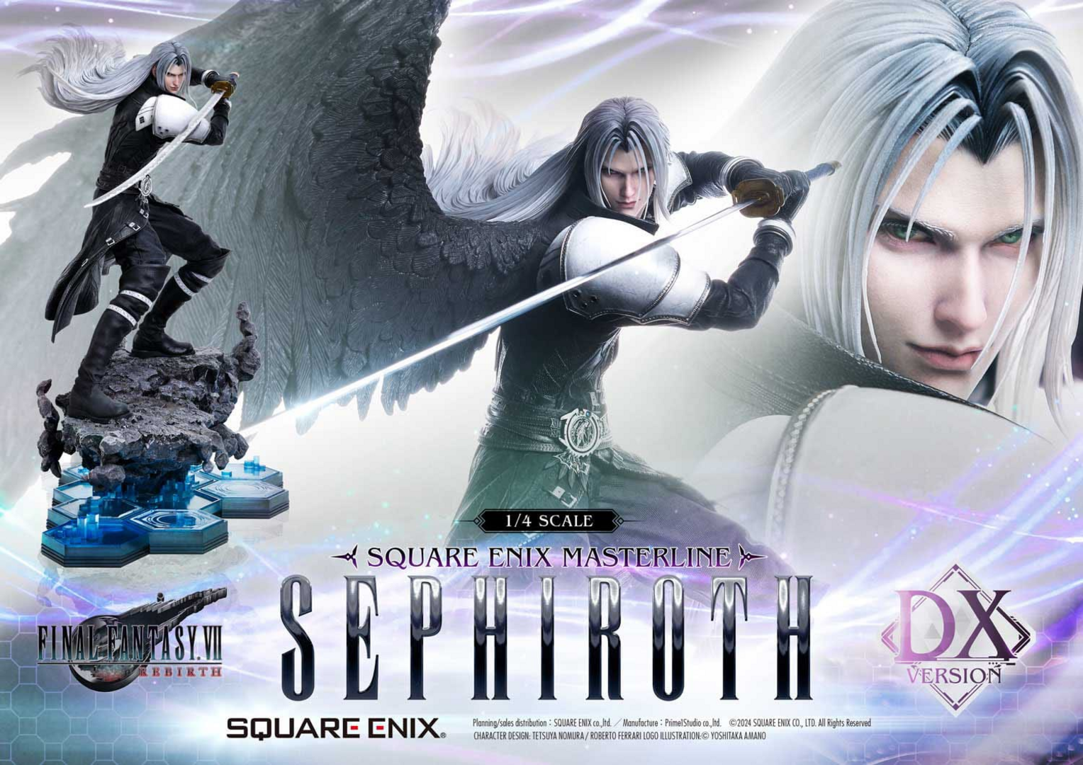 Estatua sephiroth final fantasy vii rebirth masterline deluxe 1/4 square enix