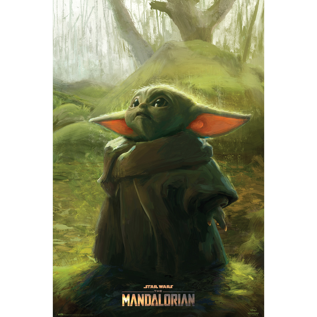 Grupo Erik, Póster Star Wars The Mandalorian Baby Yoda Art, grogu, 61x91,5 cm