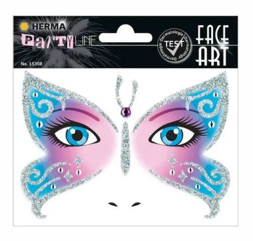 Pegatinas Face Art Butterfly Glittery Foil
