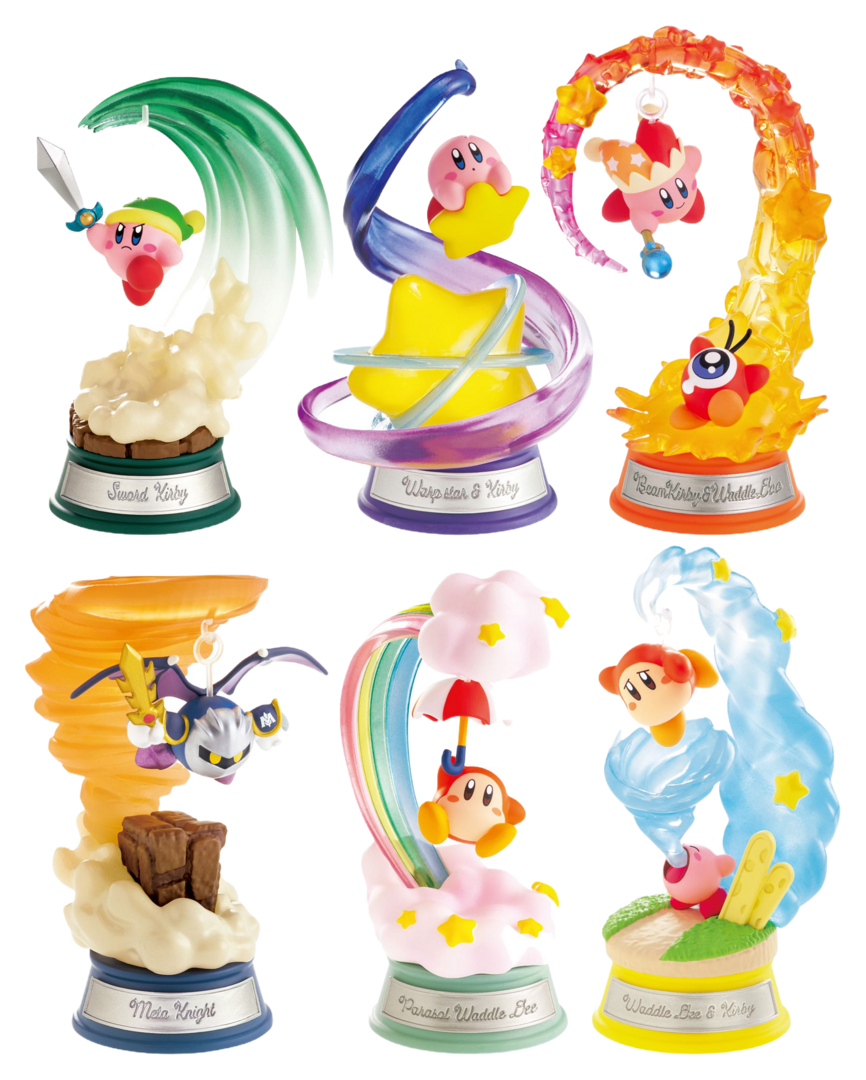 Pack 6 minifiguras kirby swing re-ment 6cm