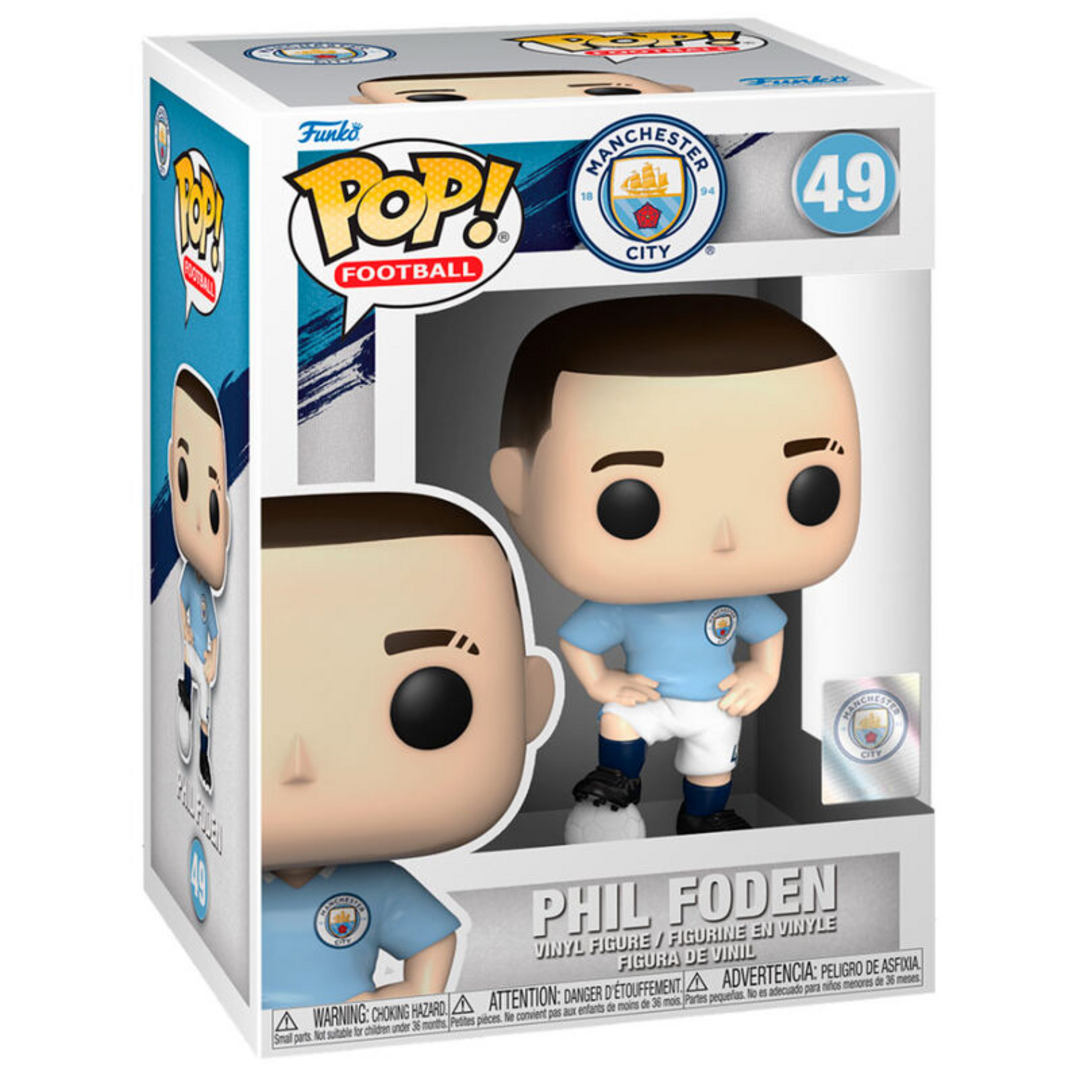 Funko Pop! Football: Manchester City - Phil Foden - Manchester City FC - Figura de Vinilo Coleccionable - Idea de Regalo- Mercancia Oficial - Juguetes para Niños y Adultos - Sports Fans