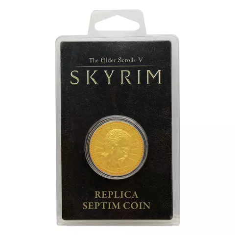 Reservar Réplica Moneda Misty Gold Septim The Elder Scrolls Fanattik Estándar